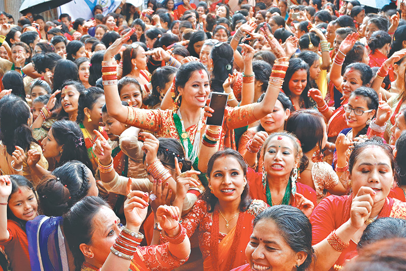 Thousands Throng Pashupati For Teej