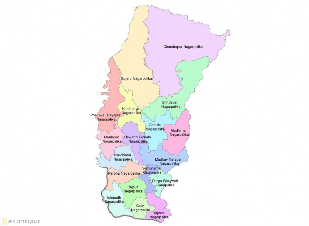 Map Of Rautahat District Bomb Goes Off Near Leftist Assembly In Rautahat, 7 Injured