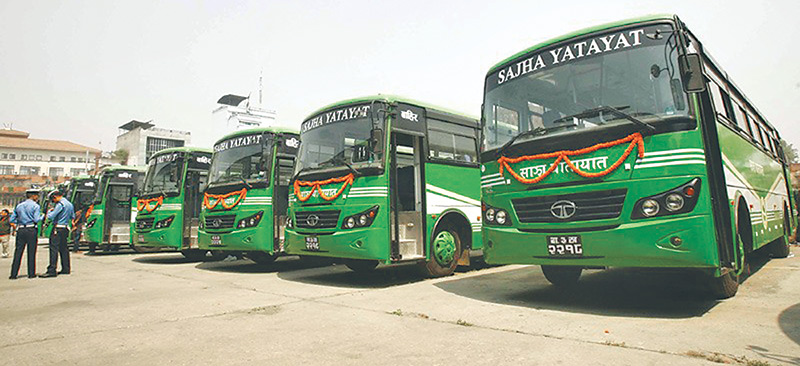 Sajha extends Swoyambhu-Suryabinayak bus service to Sanga