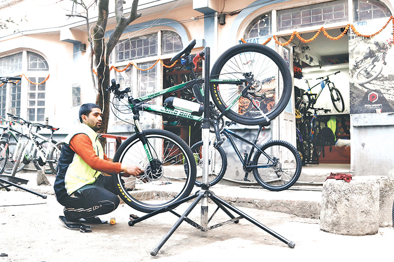 Kathmandu’s oldest bike shop goes electric