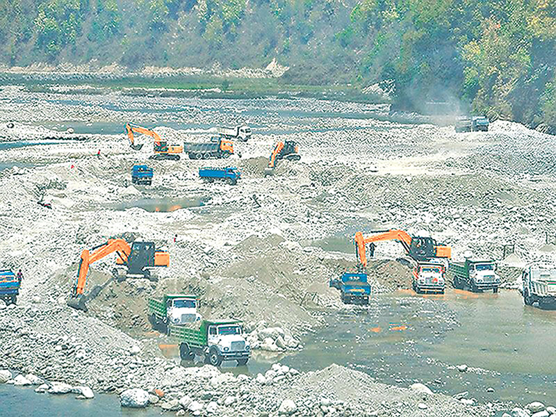 Riverbed Goes Down Due To Constant Sand Mining