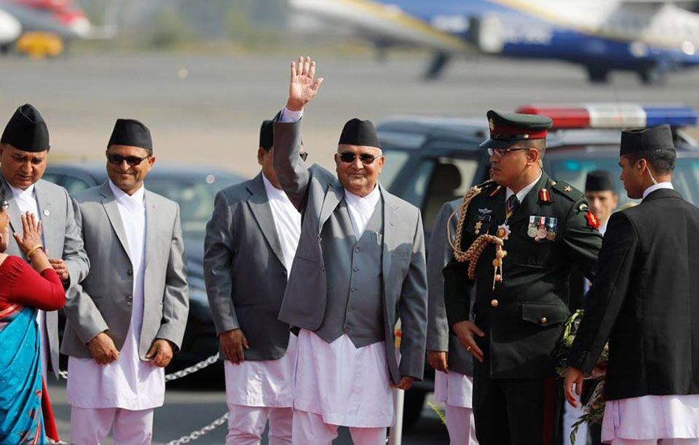 Prime Minister Oli off to India for state visit