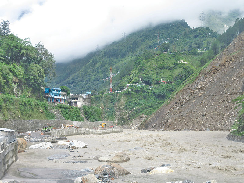 Landslide in India raises flood fear among Khalanga residents