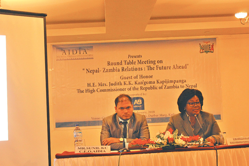 AIDIA hosts NepalZambia roundtable meeting