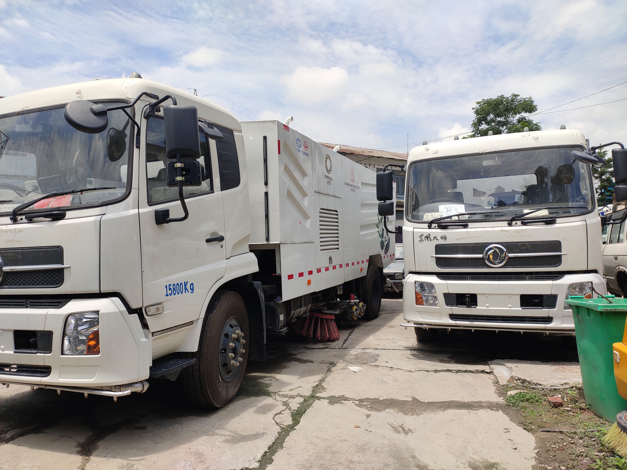 Broomer machines donated by China are still lying unused