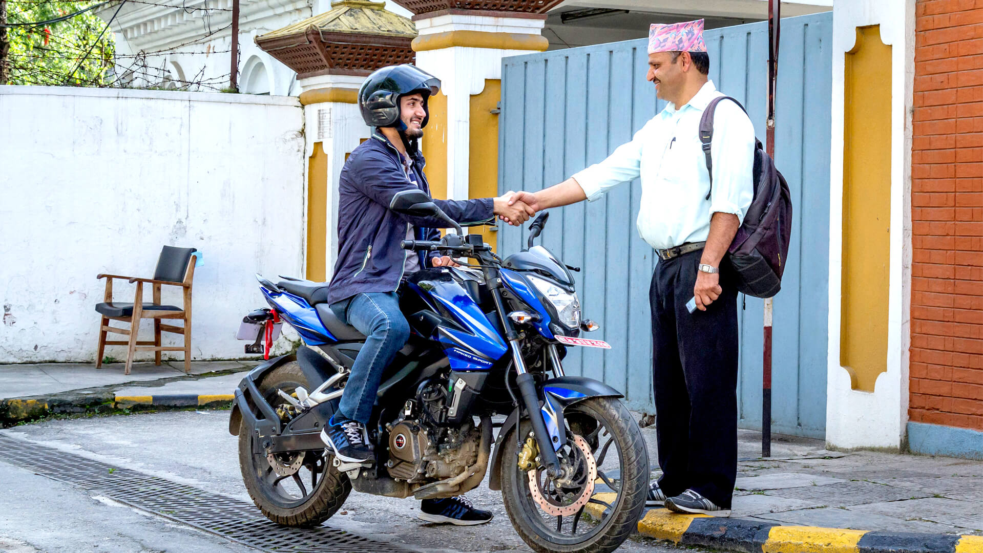 Gig economy riders on motorcycles in Kathmandu, Nepal — Pathao, InDrive, Yango, and Tootle partners