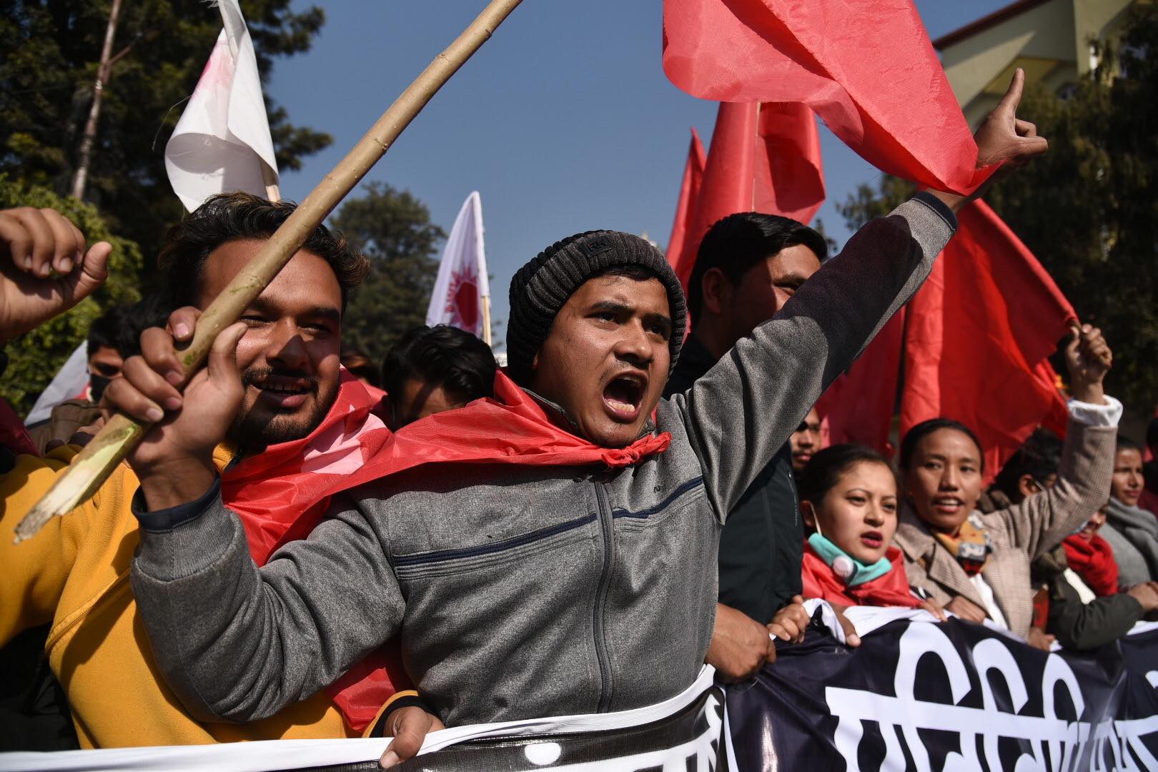 Dahal Nepal Faction Holds Mass Protests Across The Nation Against House