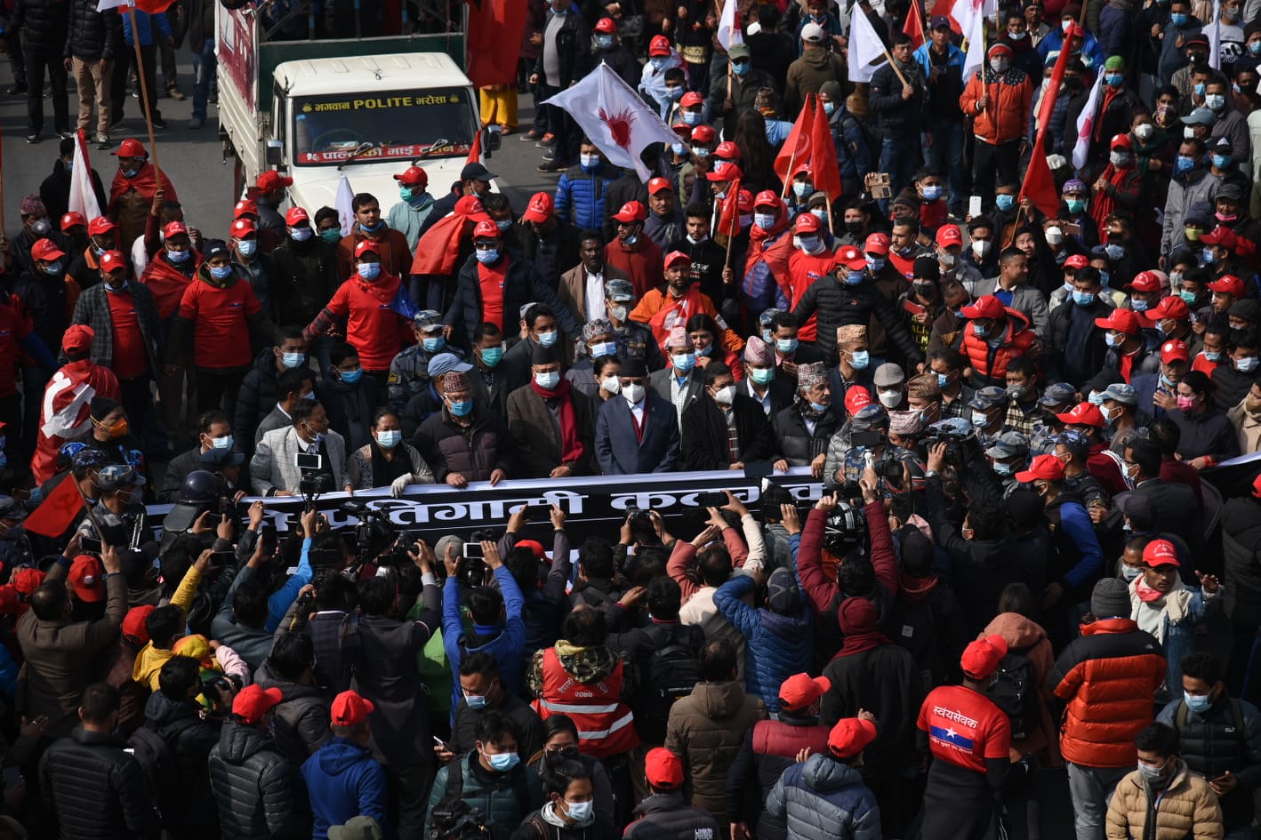 Dahal-Nepal faction holds mass protests in Kathmandu against ...