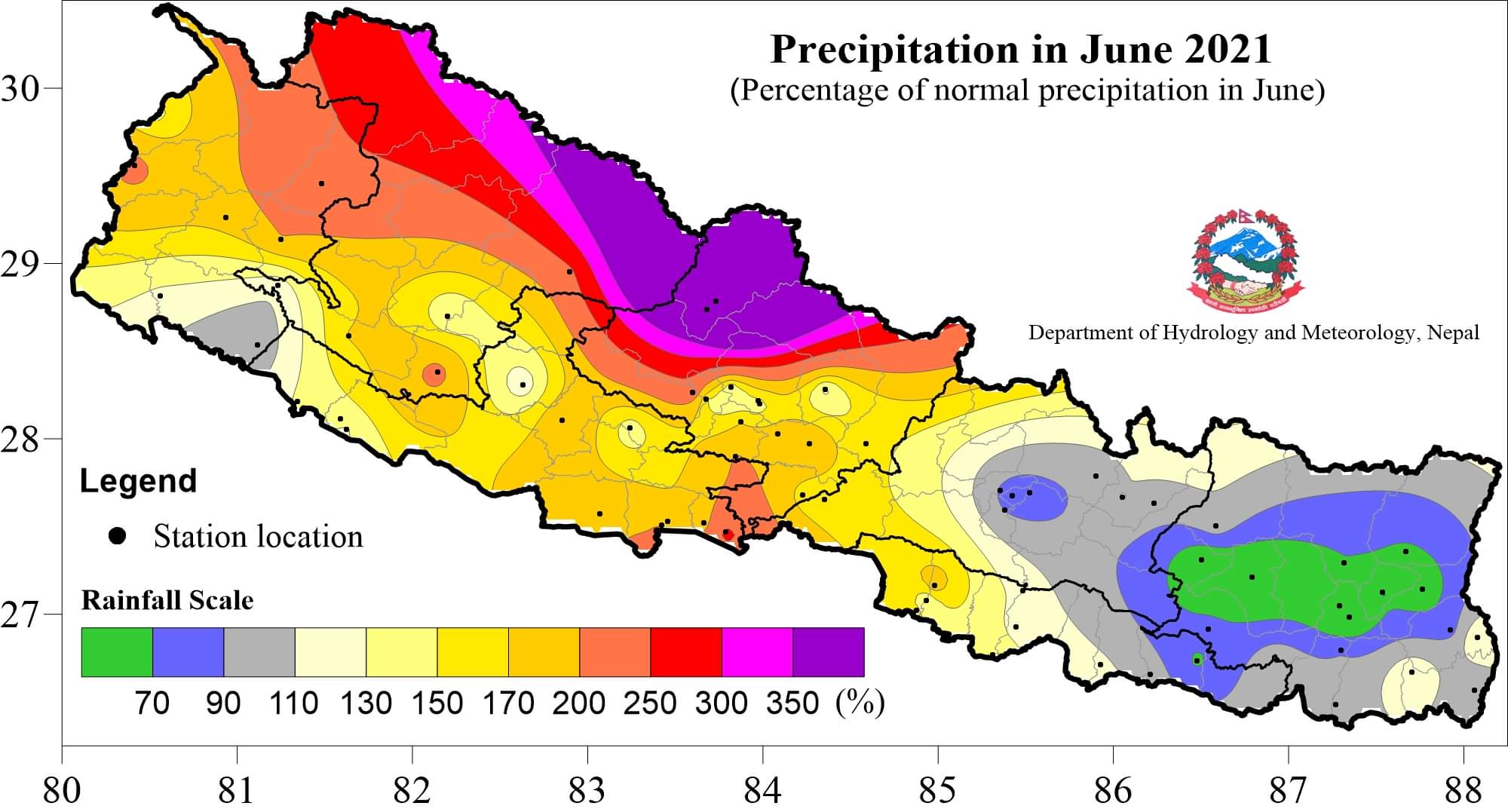 Rainfall Map Of Nepal