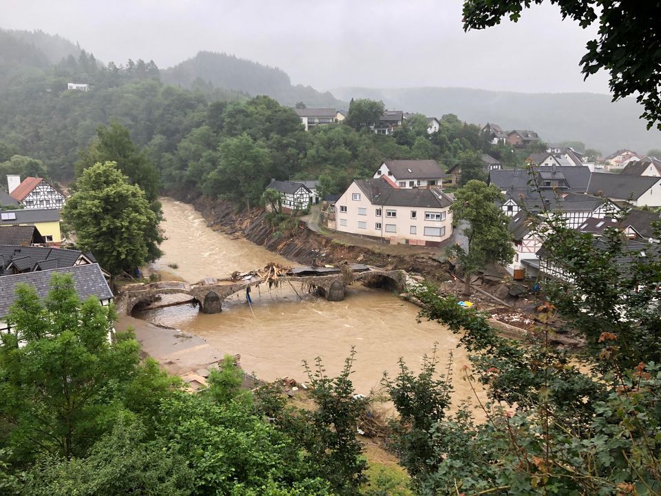 As floods hit western Europe, scientists say climate change hikes heavy rain