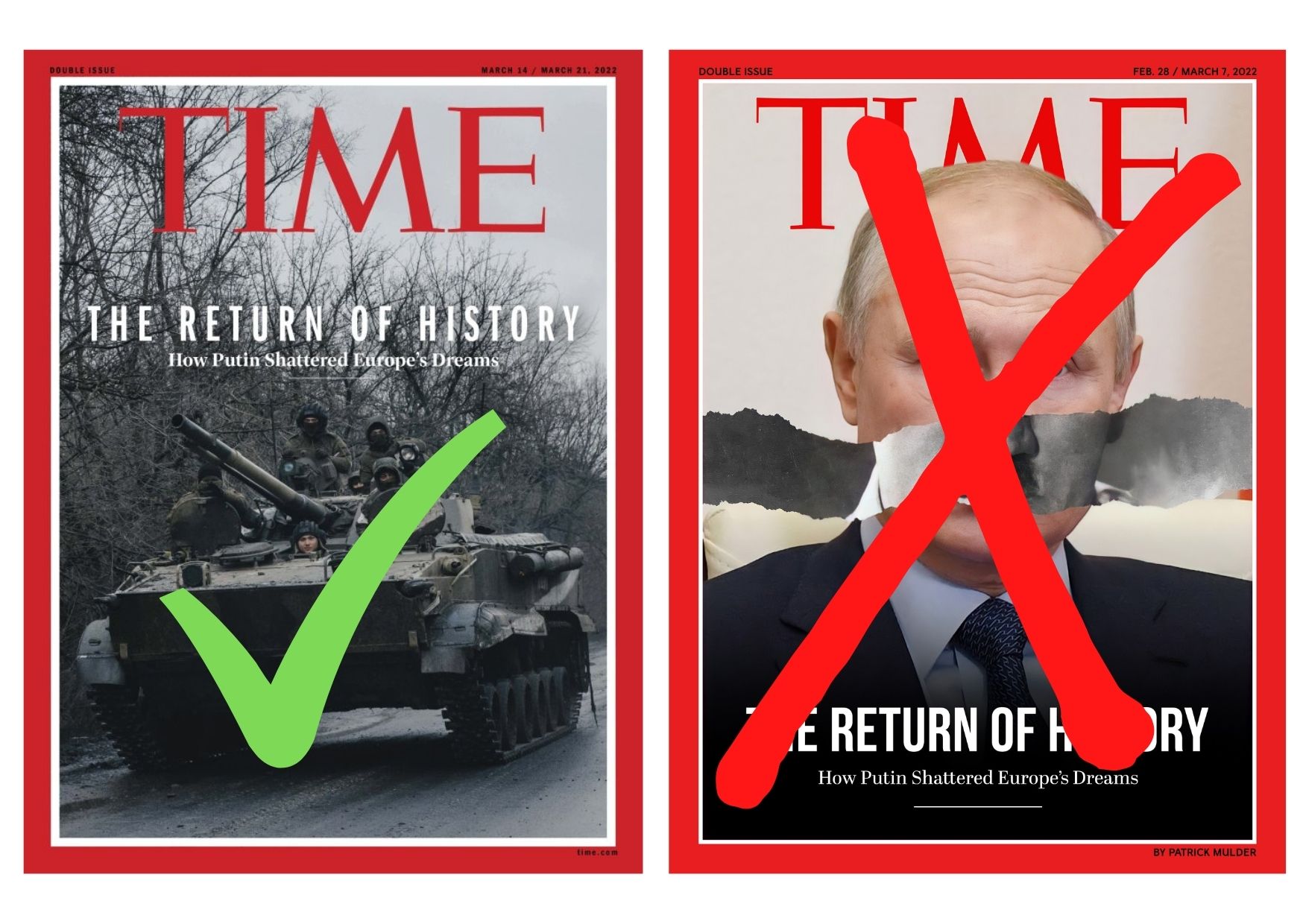 Fact Check: Time magazine cover comparing Putin to Hitler was created by a  graphic designer