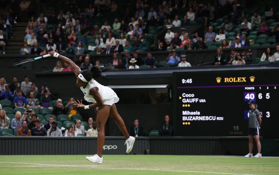 Gauff launches fastest serve twice at Wimbledon