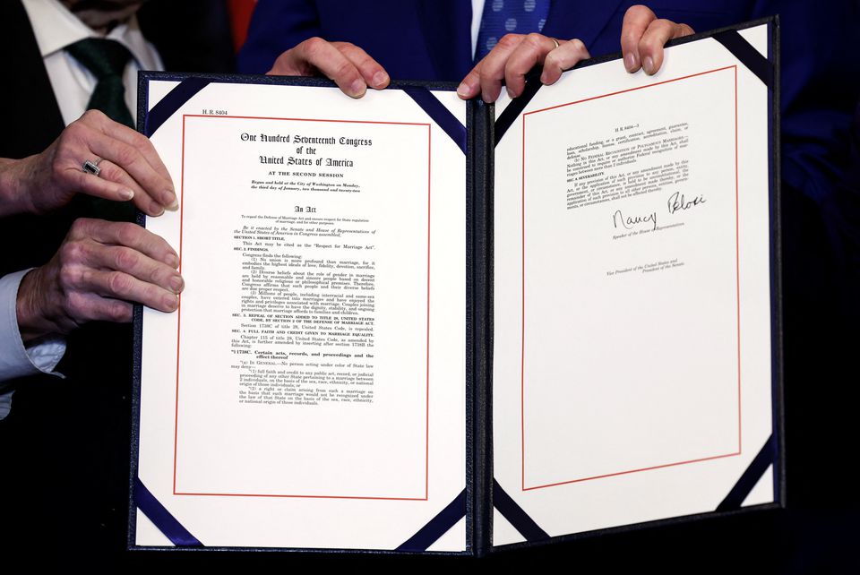 Us Congress Passes Landmark Bill Protecting Same Sex Marriage 3614
