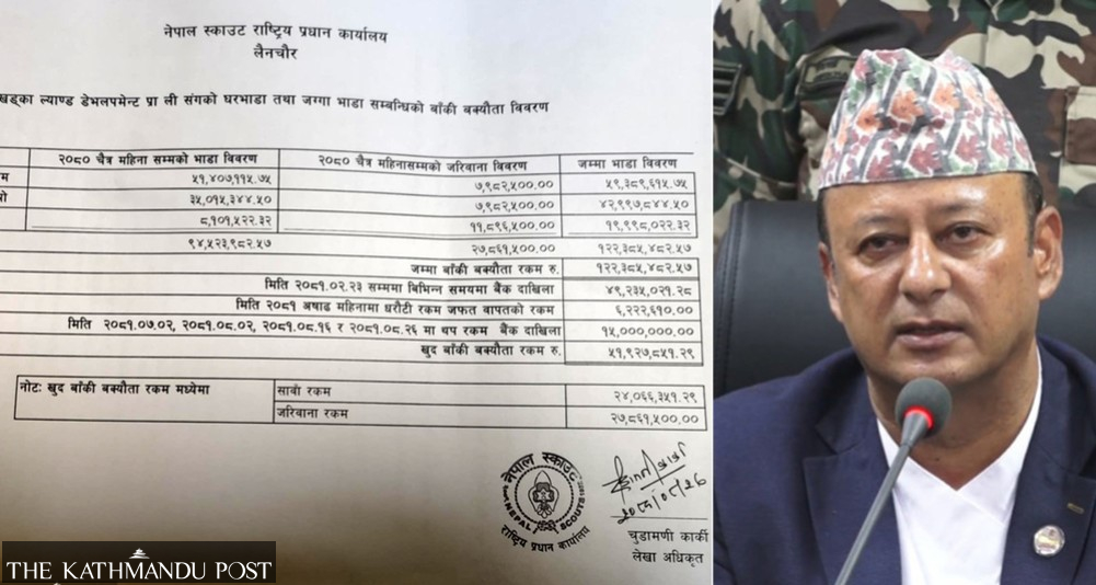 Minister Khadka’s company owes over Rs51.9 million in rent to Nepal Scouts