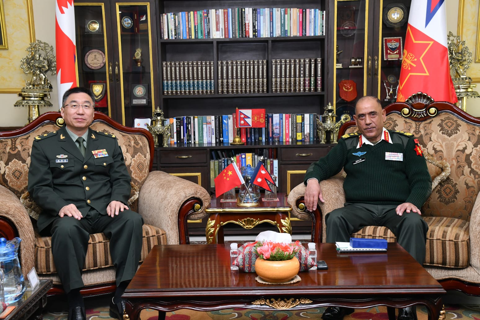 Chinese Army Major General Zhang calls on CoAS Sharma