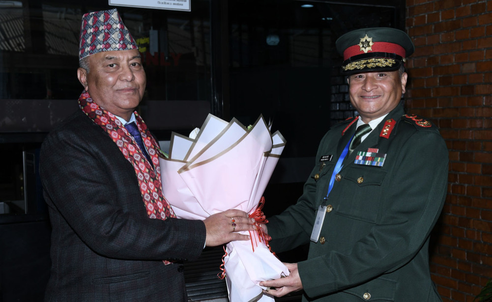 COAS Sigdel returns after completing India visit