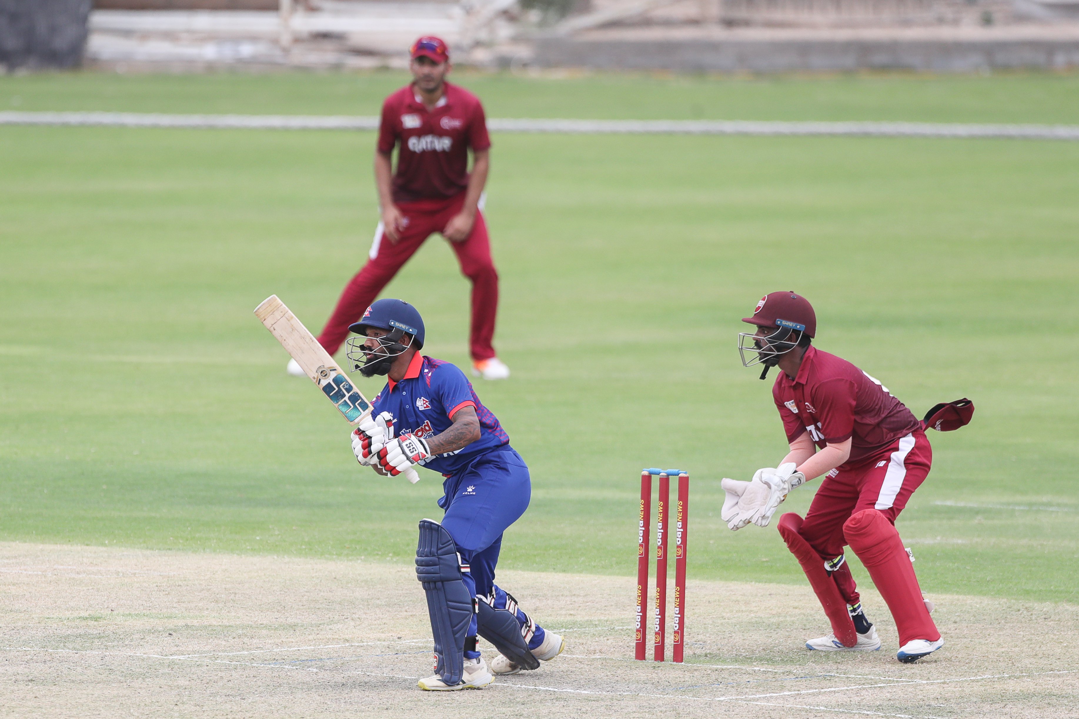 Airee smashes six maximums in single over as Nepal post 211-run target for Qatar