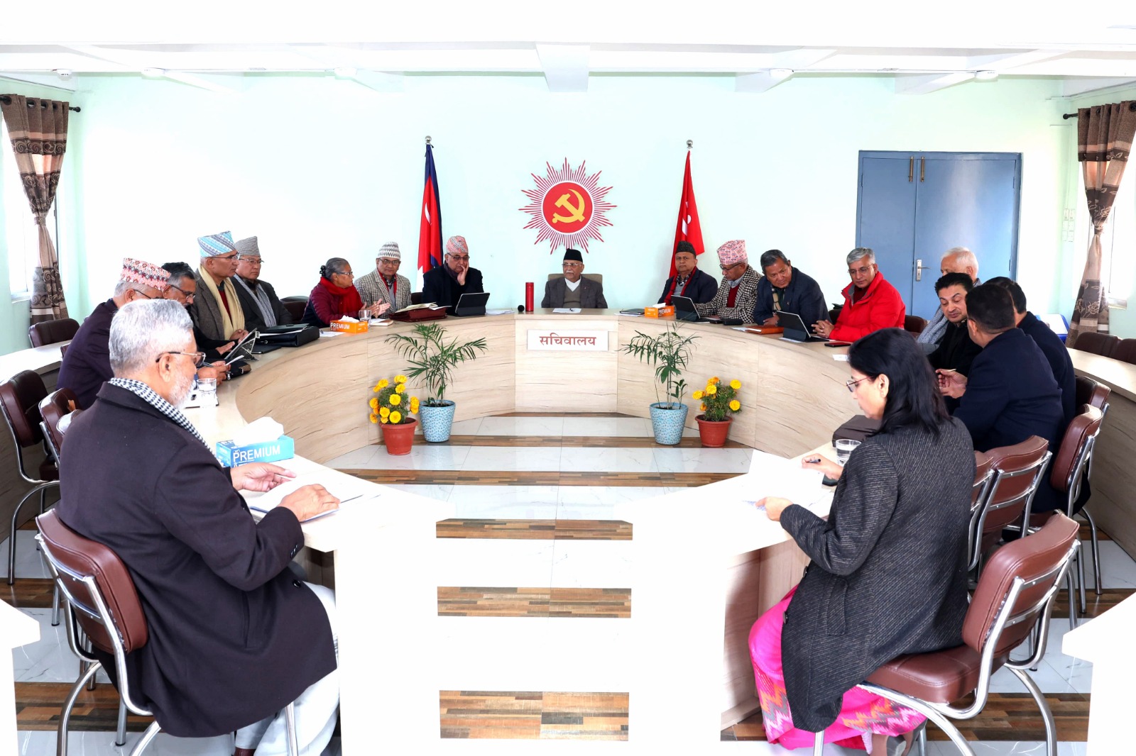 PM Oli briefs party as UML meet discusses service delivery