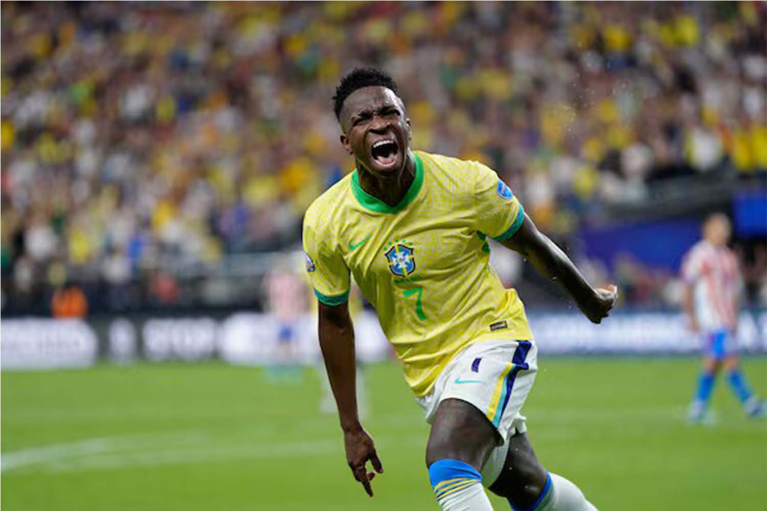 Vinicius brace helps Brazil to 4-1 Copa America win over Paraguay