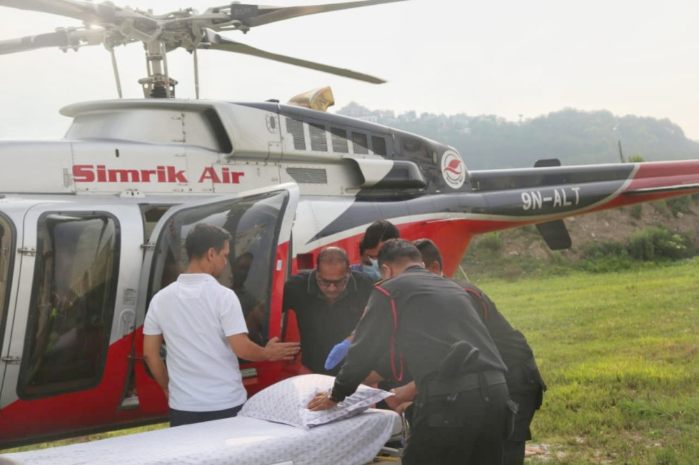 KMG chair Sirohiya flown to Kathmandu for further treatment - Vimarsana News