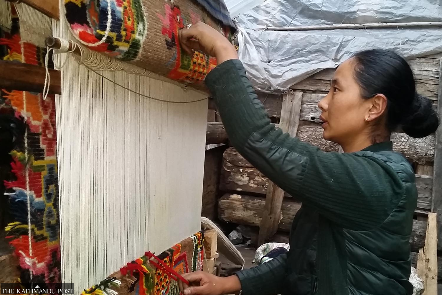 Tibet border reopened. Women in Taplejung dusted off their looms and got back to weaving
