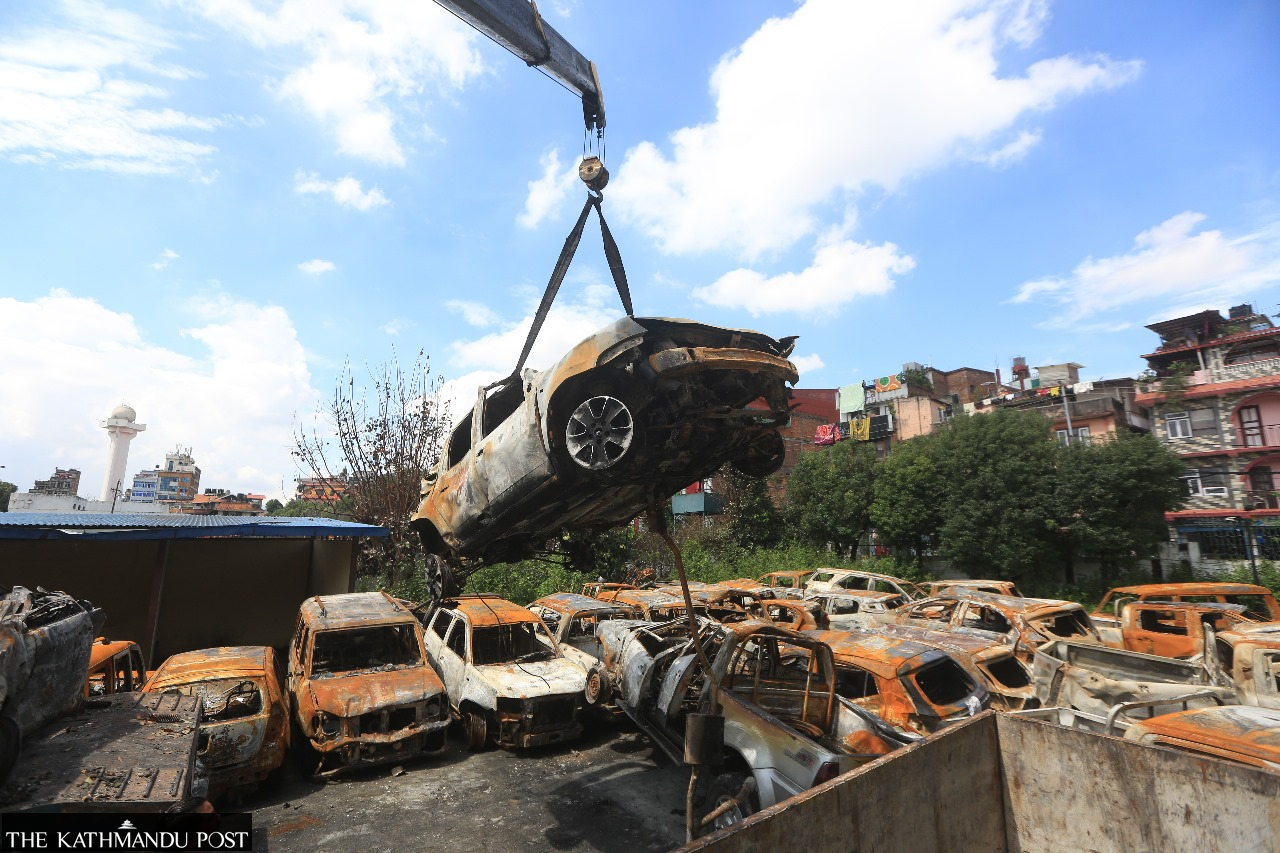 Clearing debris from burnt building may take months