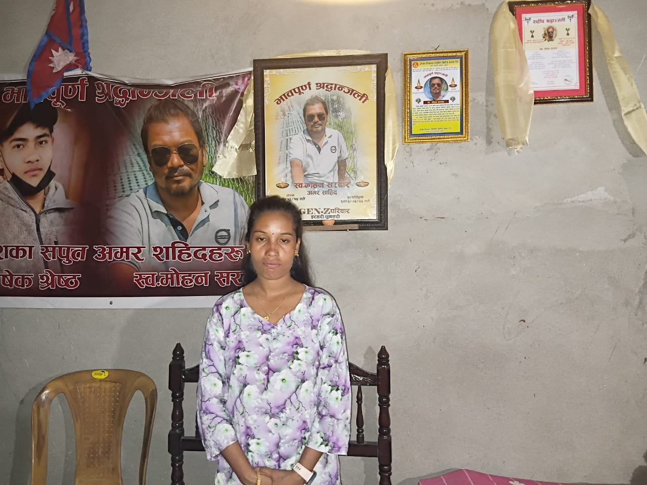 Husband dead in Gen Z revolt, wife stares at uncertain future