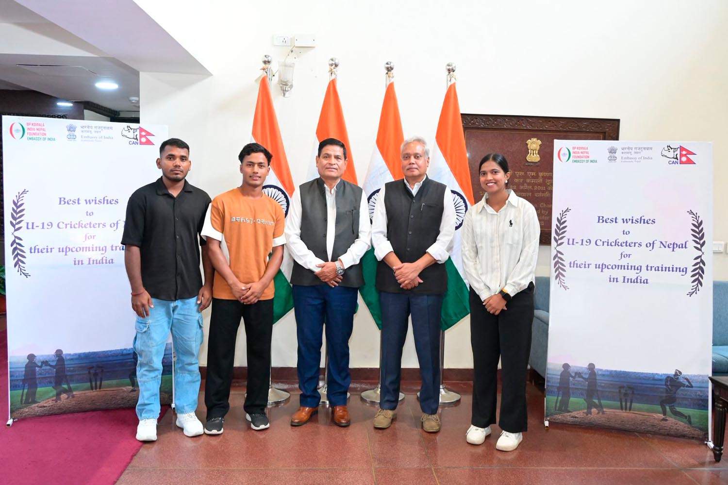 Indian Embassy facilitates cricket training for Nepali U-19 players