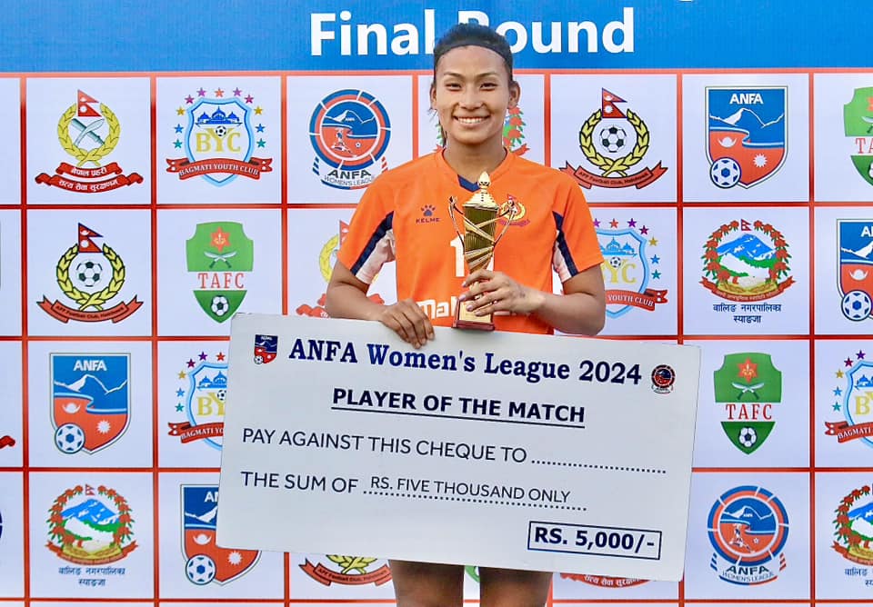 Ghising nets hat-trick again as APF crush Waling