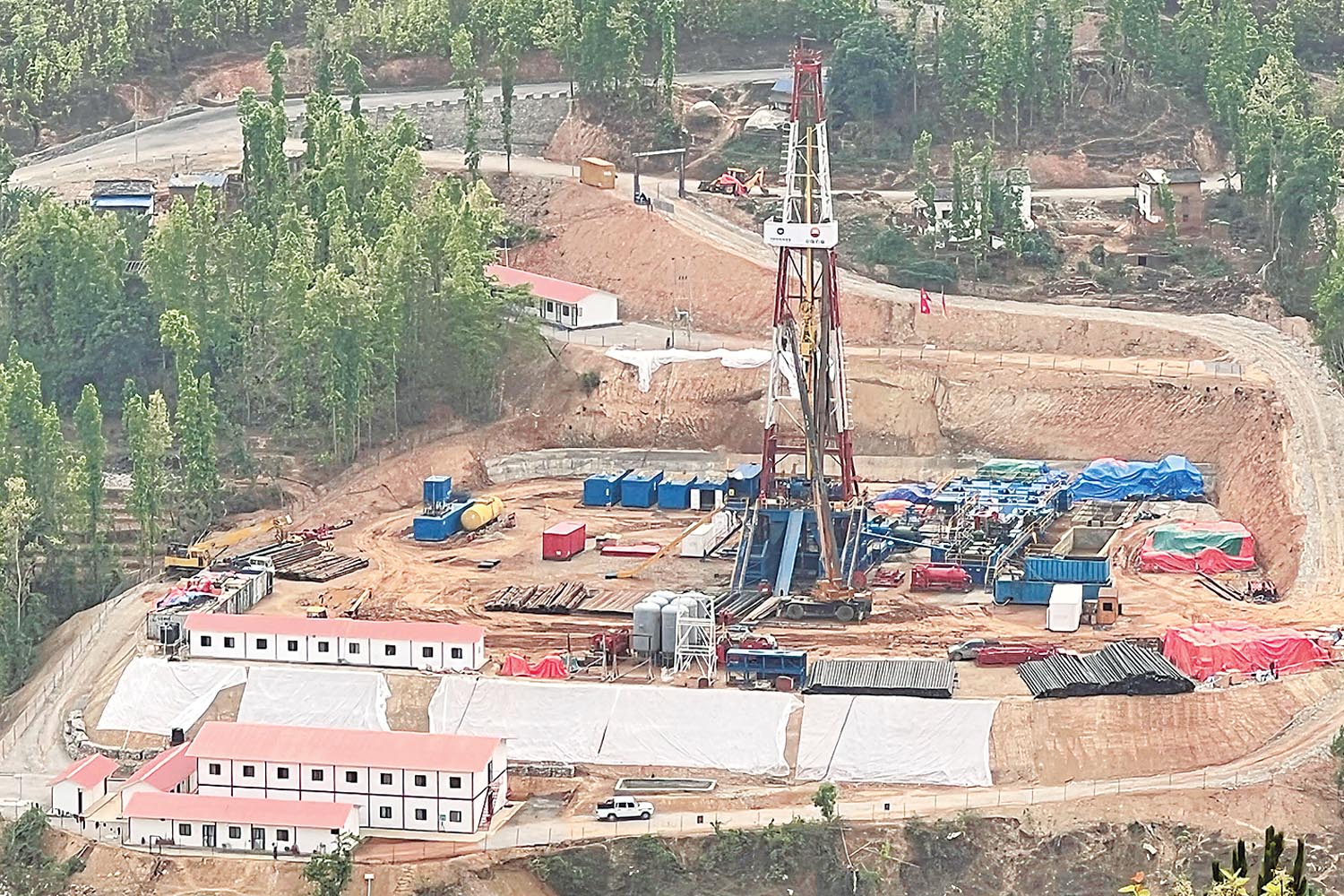 Samples extracted for petroleum exploration in western Nepal