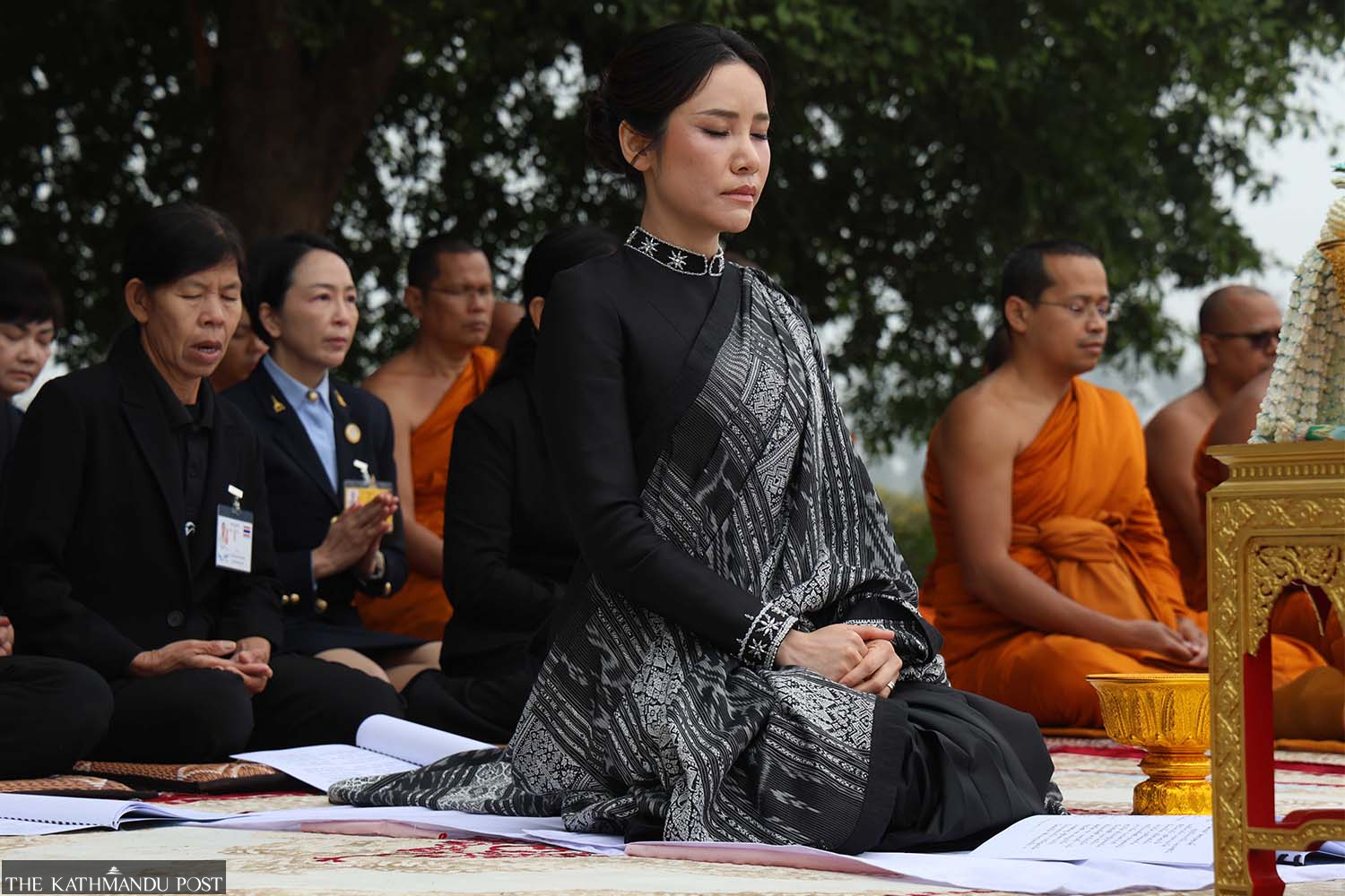 Thai Royal Consort Sineenatha Bilaskalyani Offers Prayers At Lumbini thai-royal-consort-sineenatha-bilaskalyani-offers-prayers-at-lumbini
