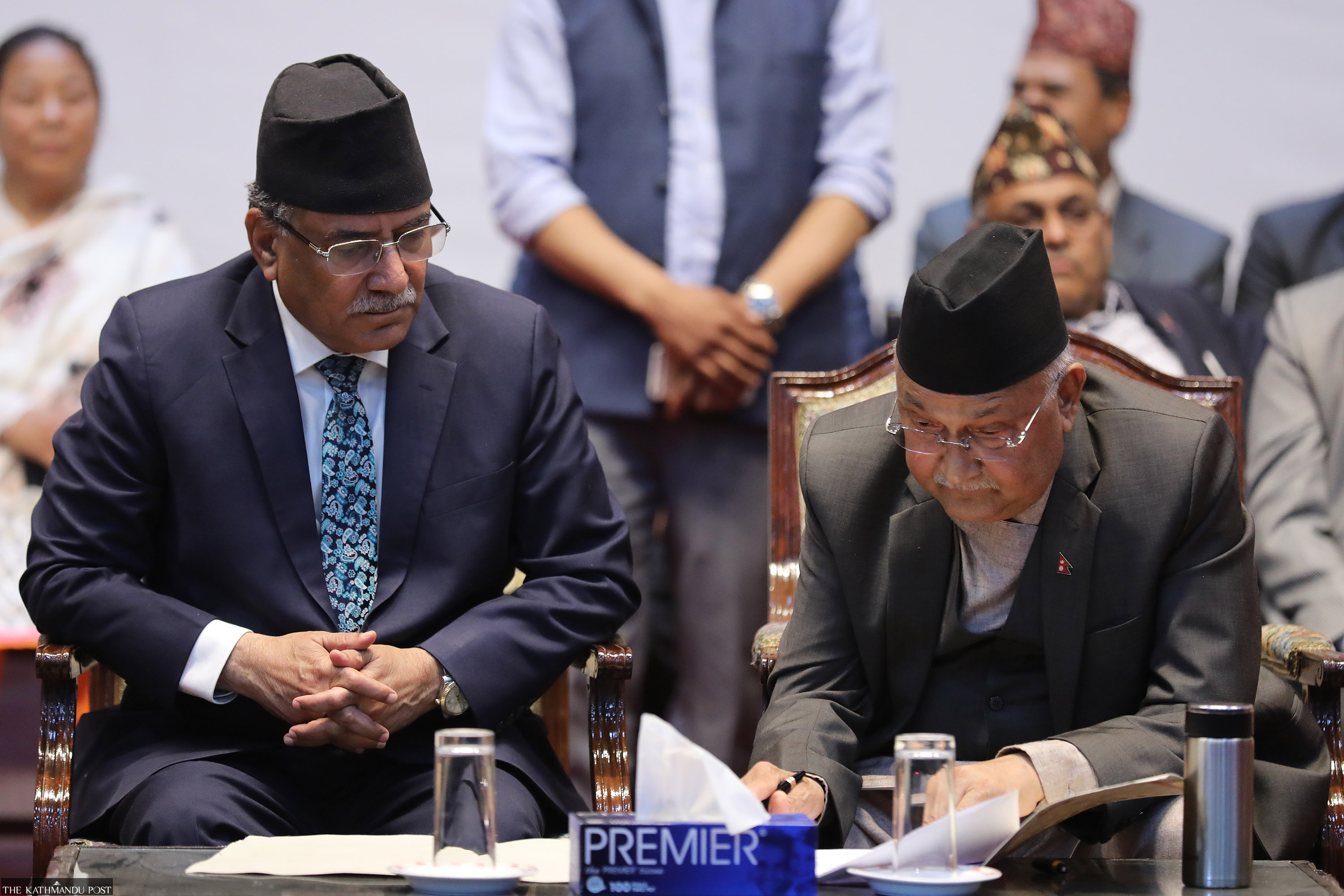Oli and CPN (Maoist Centre) Chairperson Pushpa Kamal Dahal unified their two parties.