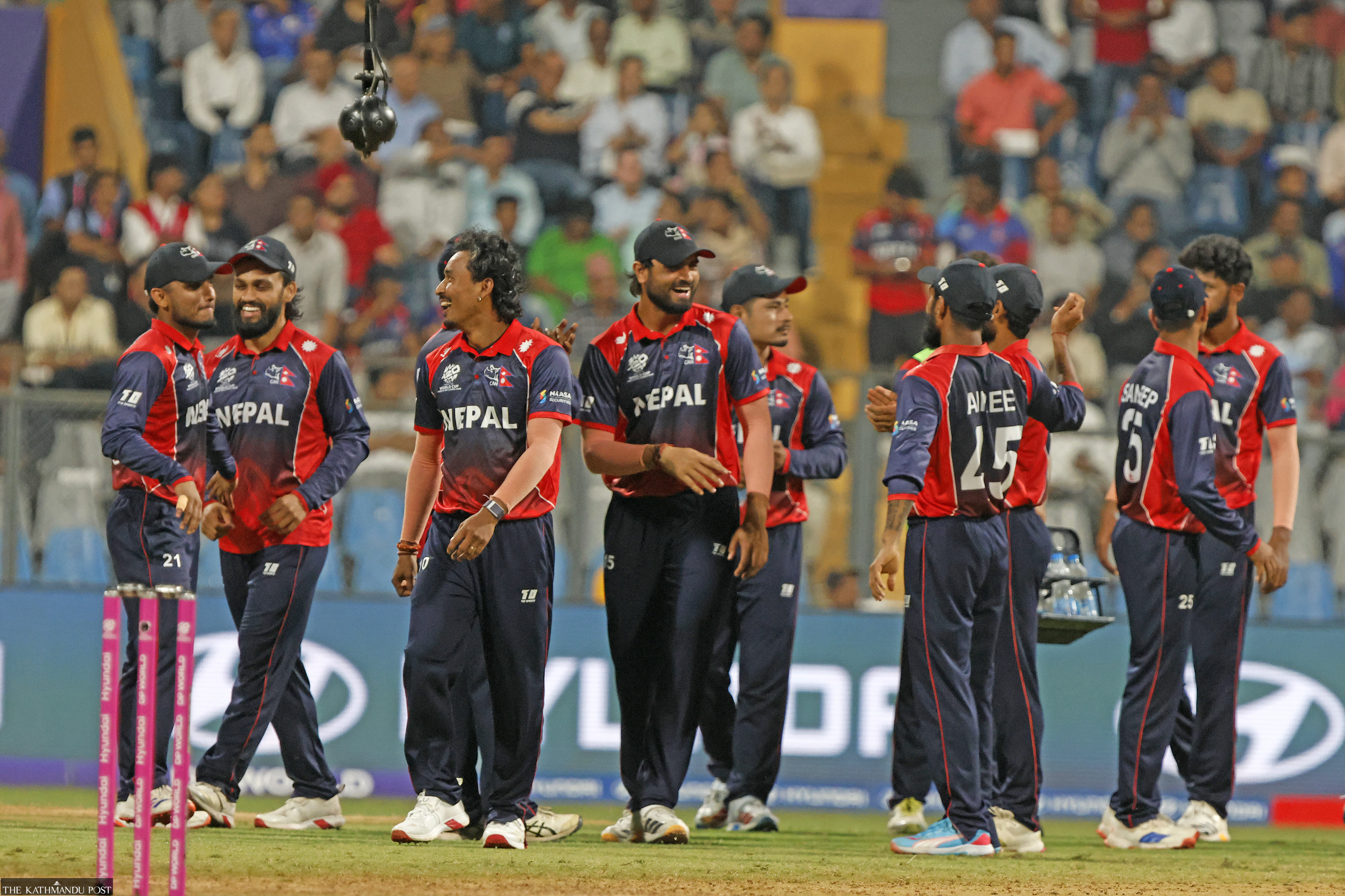 Nepal beat Scotland by seven wickets to secure first T20 World Cup win since 2014