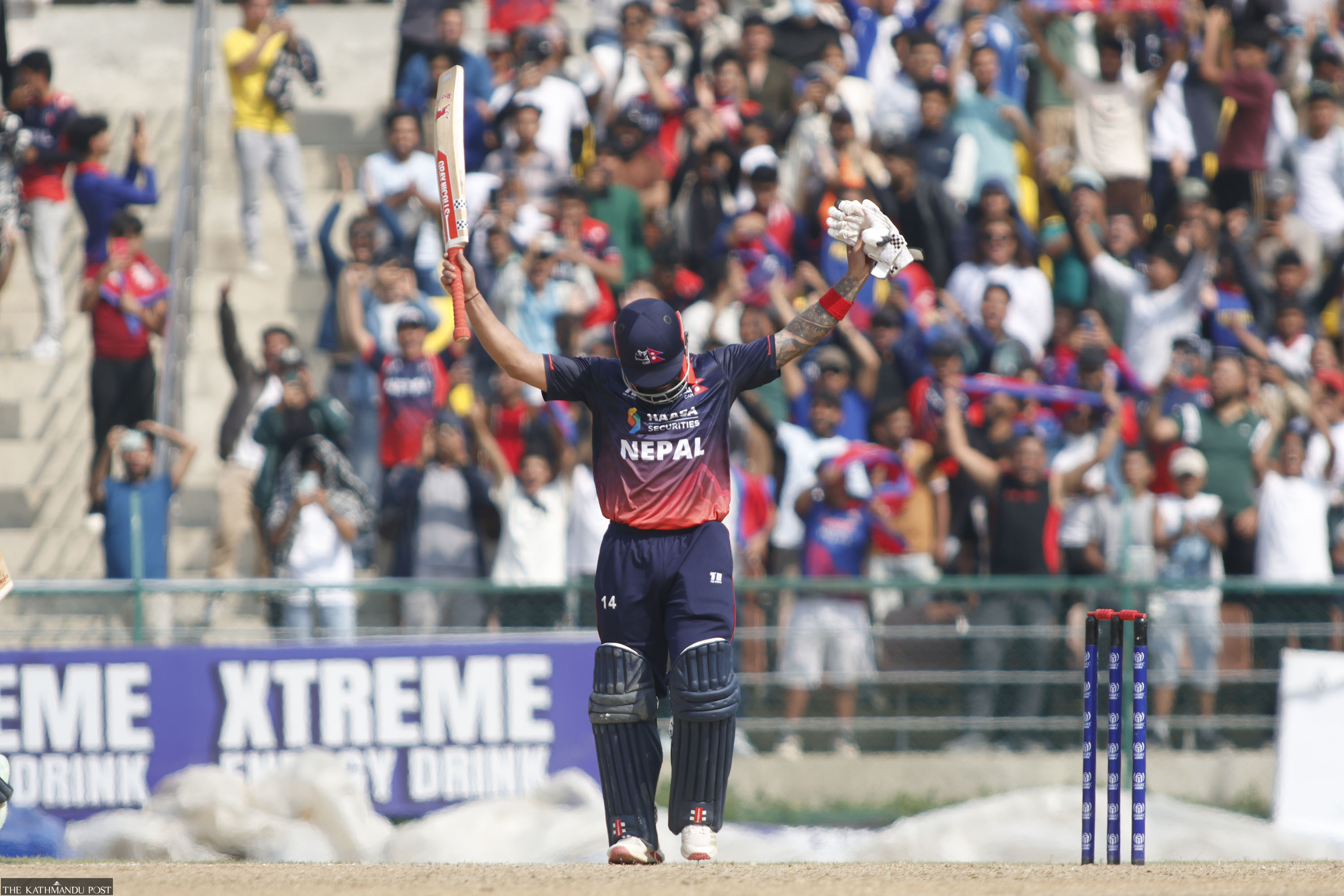 Bhurtel returns with a bang as Nepal outclass USA at packed TU Ground