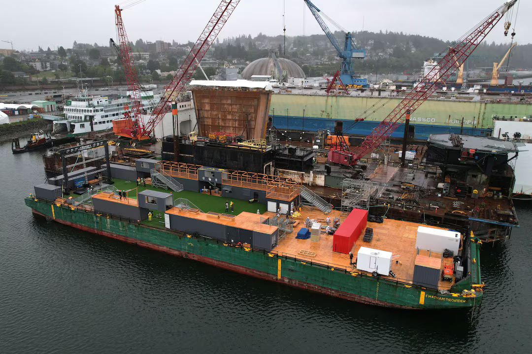 Seattle World Cup barge gives soccer’s global language a waterfront home