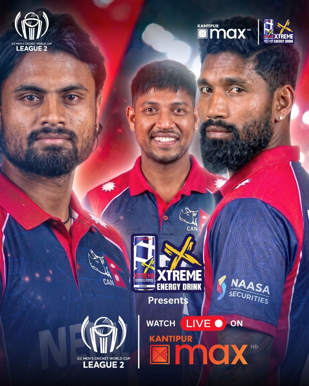 Nepal’s CWC League-2 tri-series in Oman live on Kantipur Max