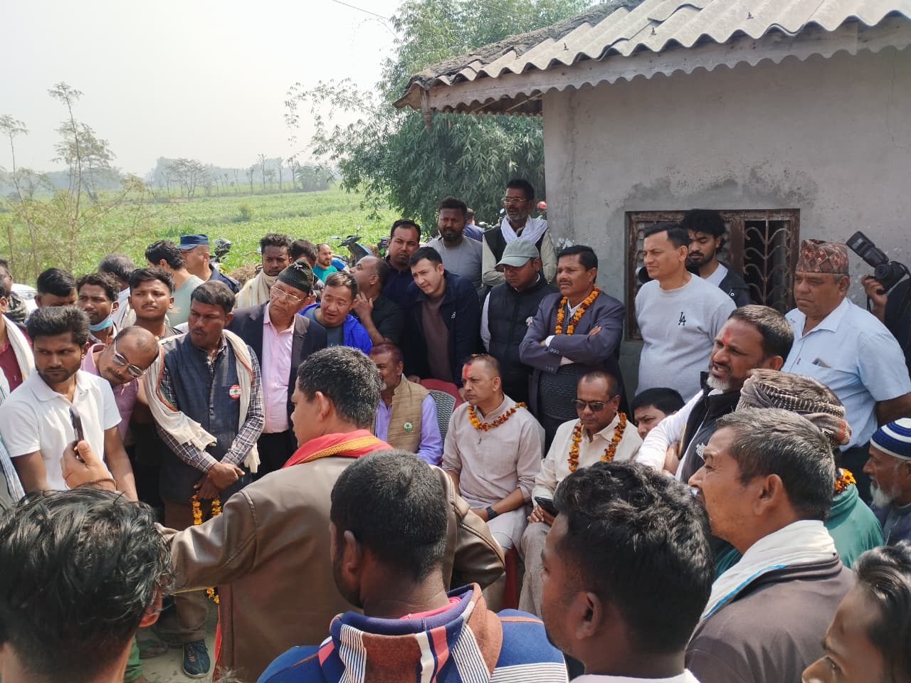 Gagan Thapa during campaign