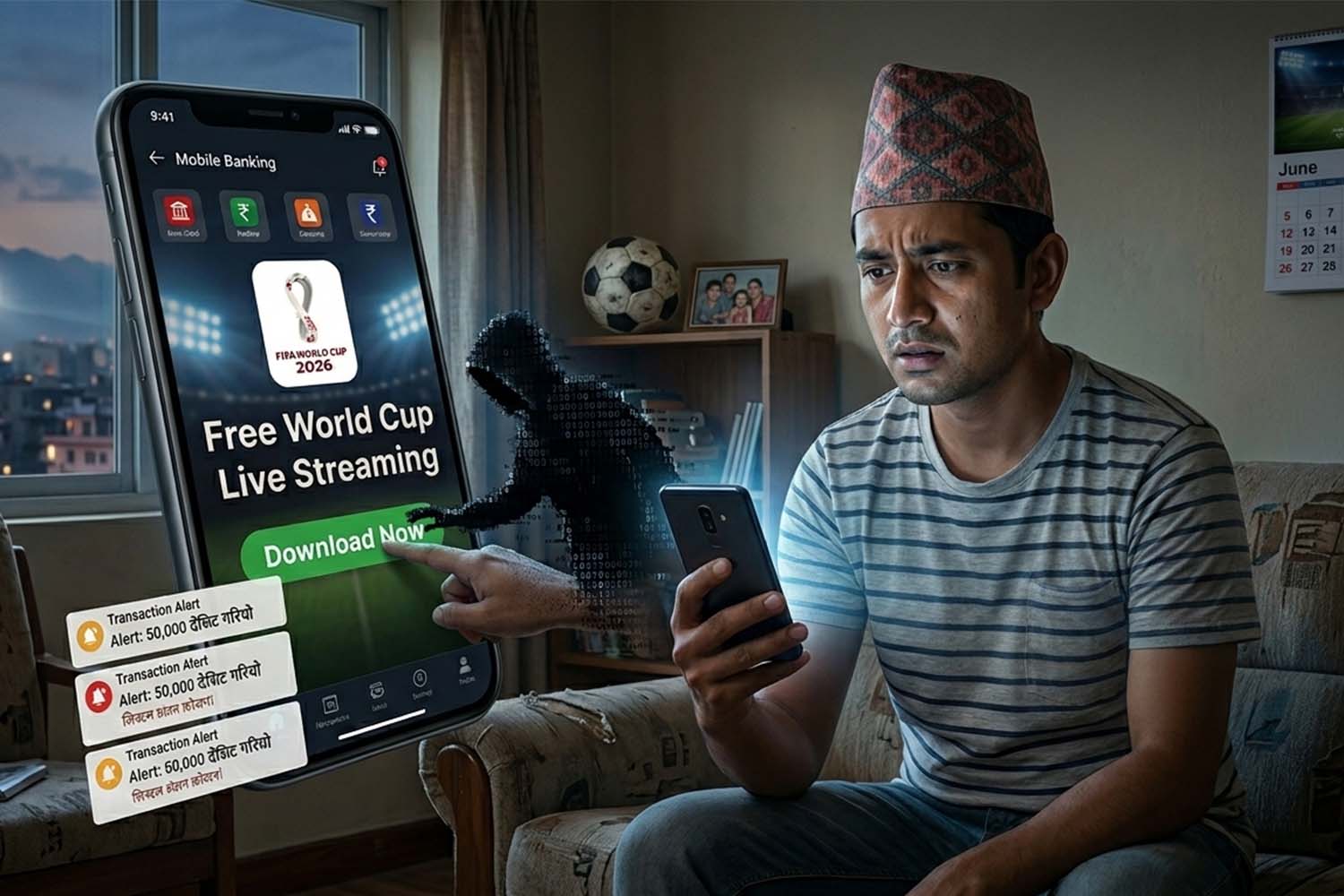 World Cup ‘free streaming’ scams drain Rs7.5 million from Nepalis in under two weeks