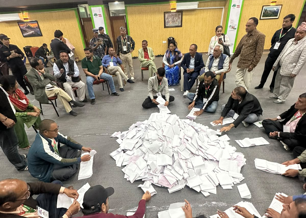 Nepali Congress vote count halted over demand to enter tallies digitally
