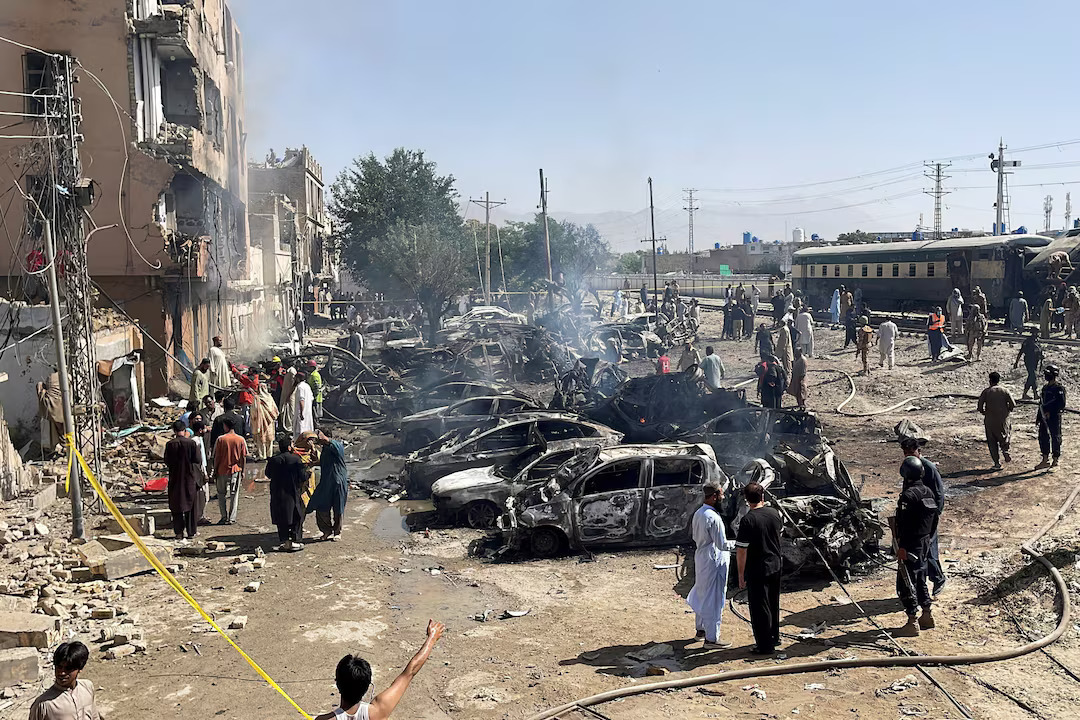 At least 24 killed in Pakistan train blast claimed by separatist militants