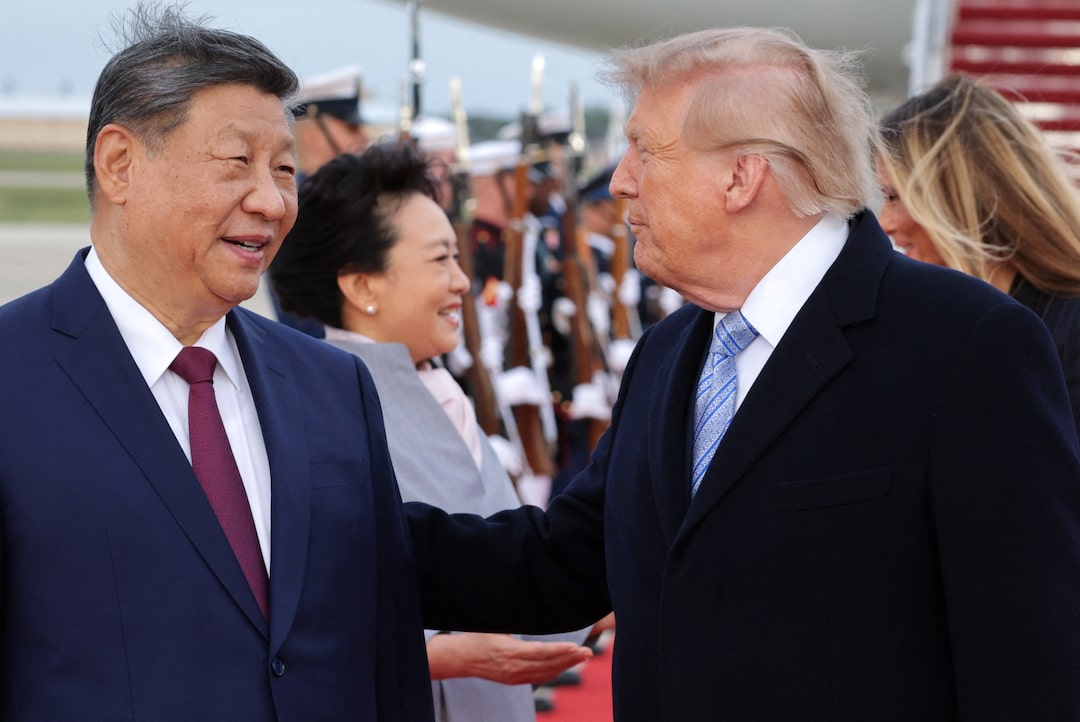 A diplomatic split screen as Trump and Xi meet