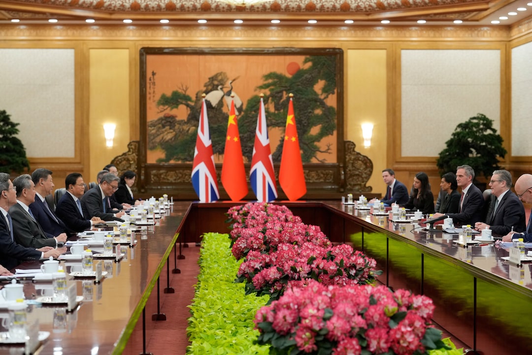 Britain’s Starmer meets China’s Xi in bid to reset strained ties